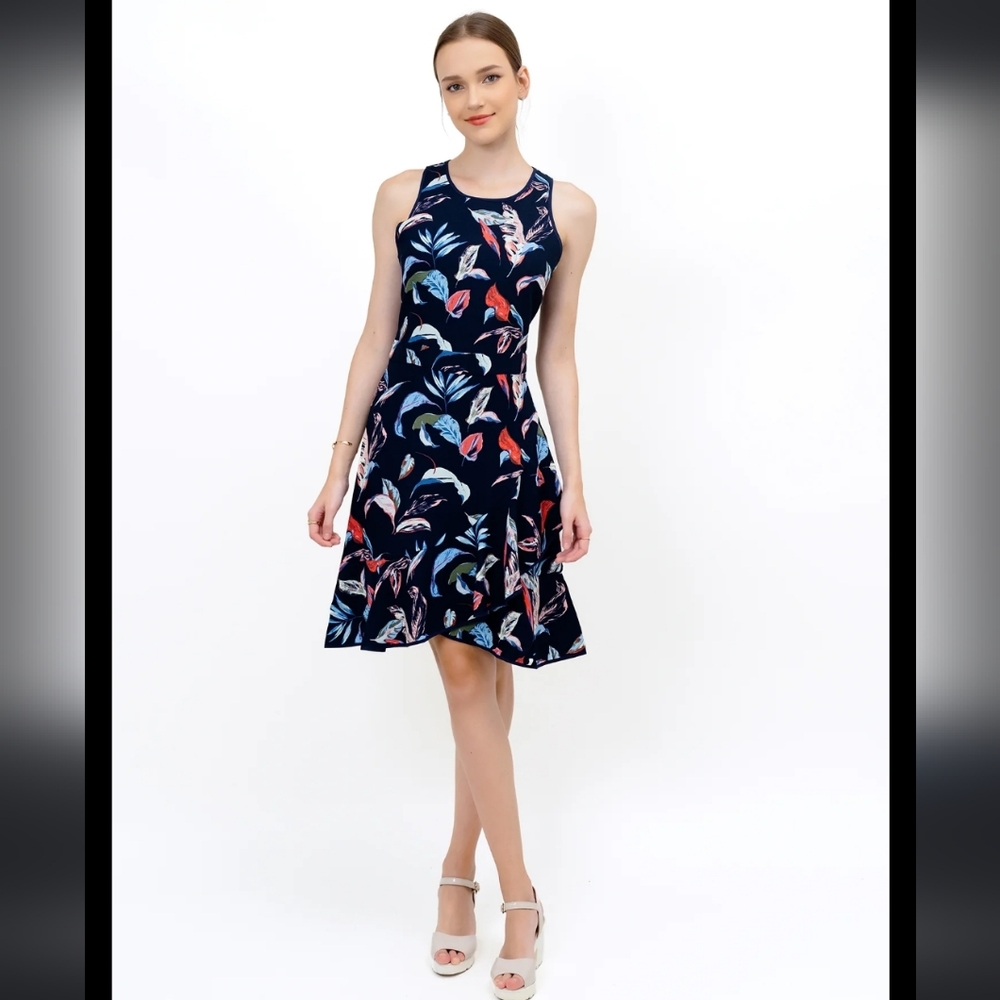 banana republic Floral ruffle Wrap RACERBACK DRESS size 2 NWOT